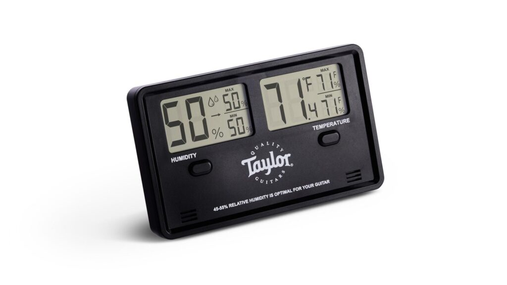 Image of a Taylor Guitars hygrometer/humidity detector for acoustic guitars